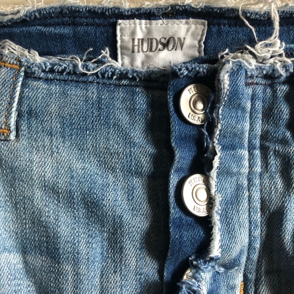 Hudson jeans denim pencil skirt frayed - Picture 4 of 9
